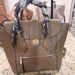Henri Bendel Rivington convertible flap backpack with Scarf